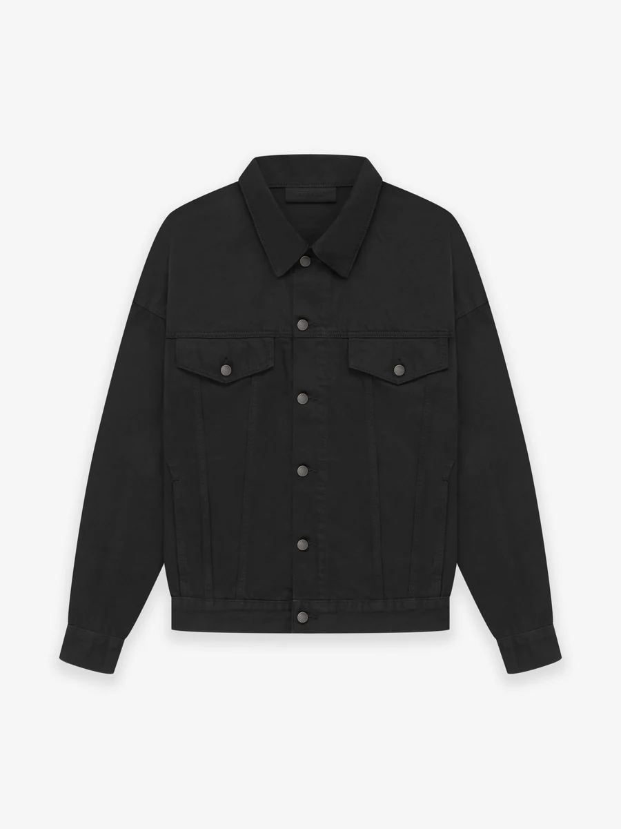 Essentials Denim Jet Jacket Black Essentials Denim Jet Jacket Black