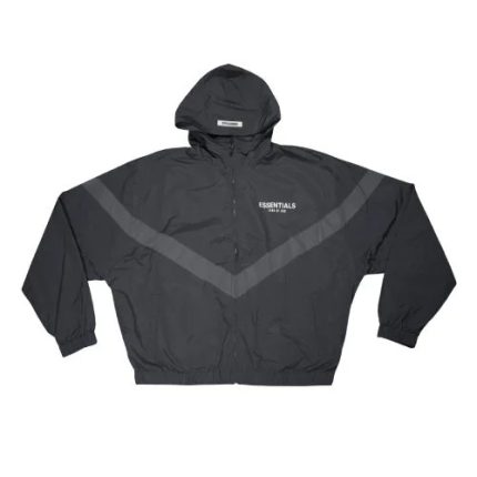 Essentials Zip Anorak Windbreaker Jacket Black